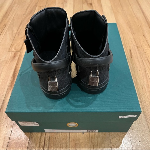 Buscemi 100MM High-Top Clean Nubuck Crocodile effect Trainers - Picture 4 of 10